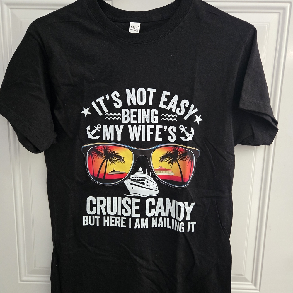Black Tee with Cruise Candy Sunglasses Graphic